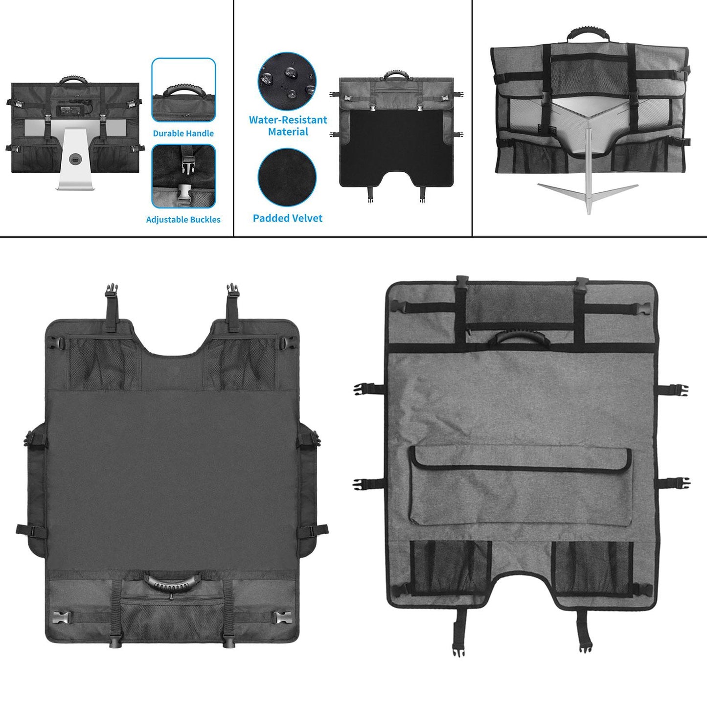 Computer Tote Bag 27 inch Durable Computer Carrying Case for Travel Business black