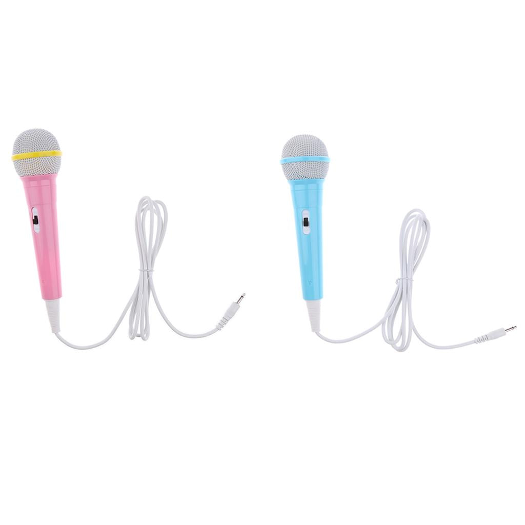 Kids Learning Machine Microphone Mini Desktop Computer Microphone Pink