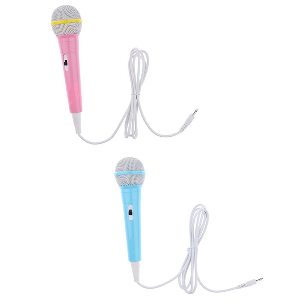 Kids Learning Machine Microphone Mini Desktop Computer Microphone Pink