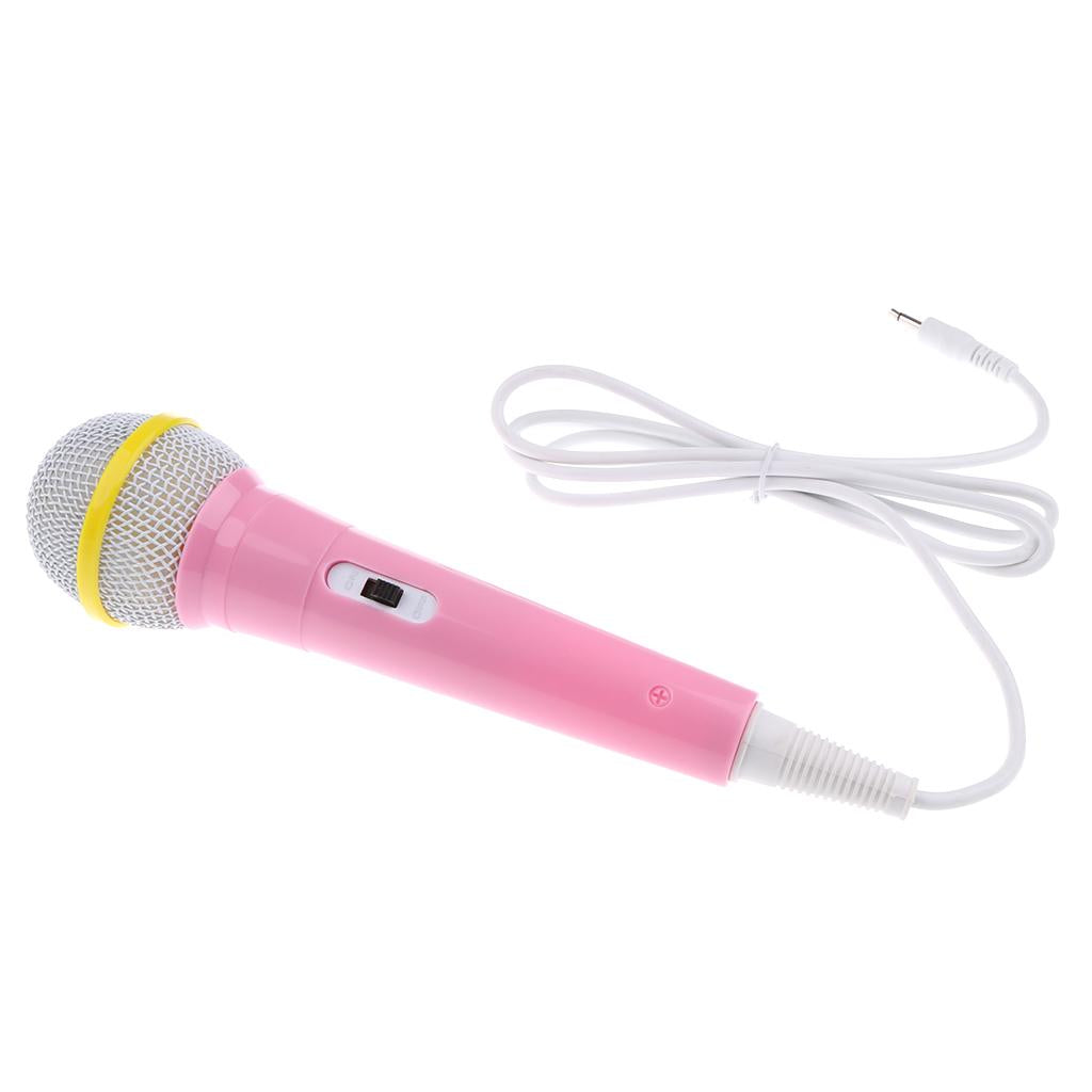 Kids Learning Machine Microphone Mini Desktop Computer Microphone Pink