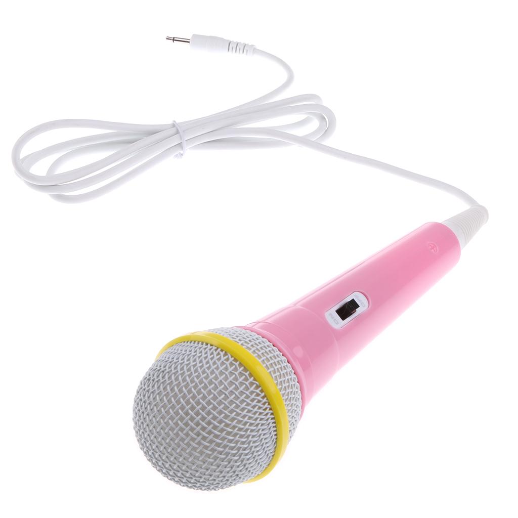 Kids Learning Machine Microphone Mini Desktop Computer Microphone Pink