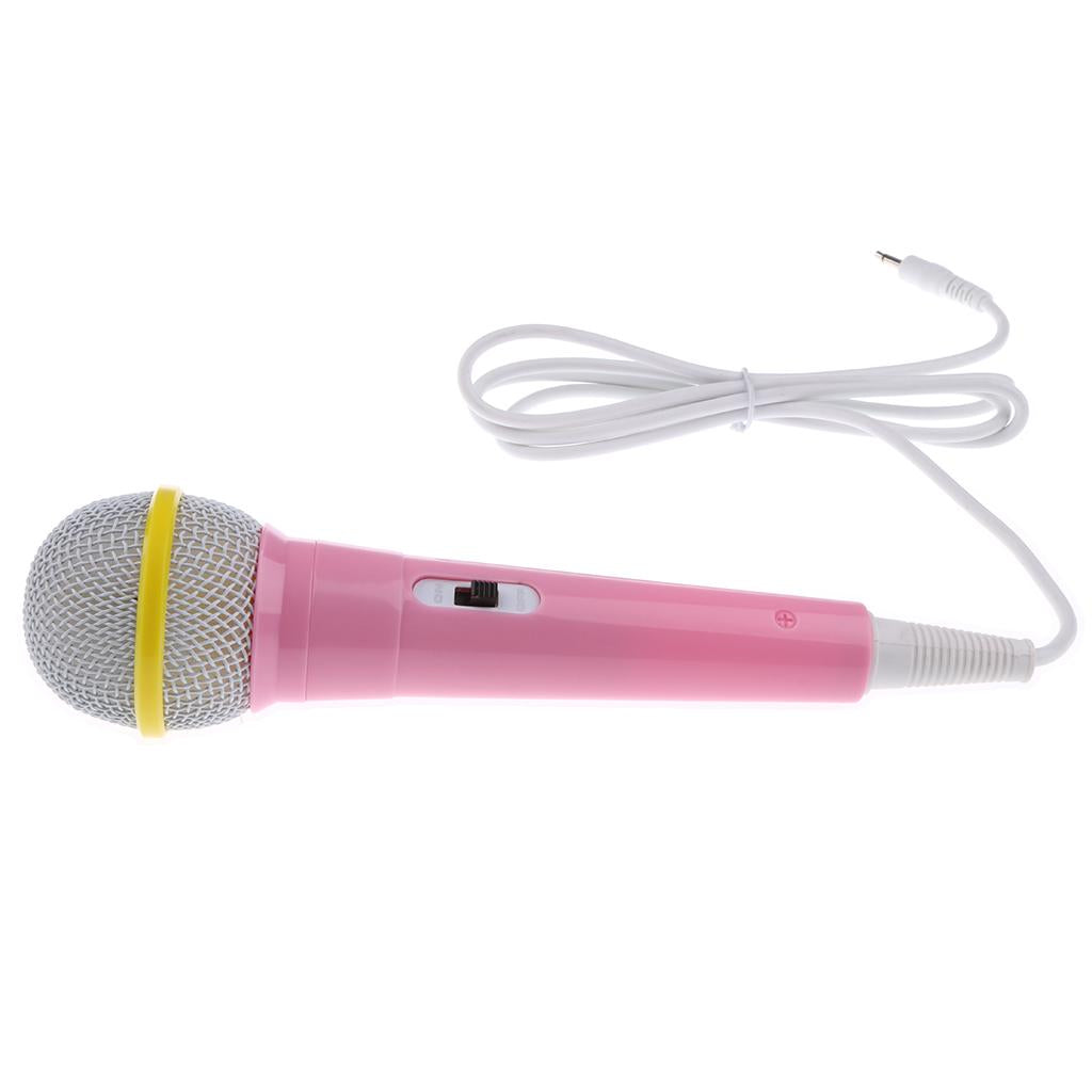 Kids Learning Machine Microphone Mini Desktop Computer Microphone Pink