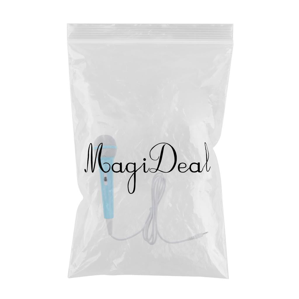 Kids Learning Machine Microphone Mini Desktop Computer Microphone Blue