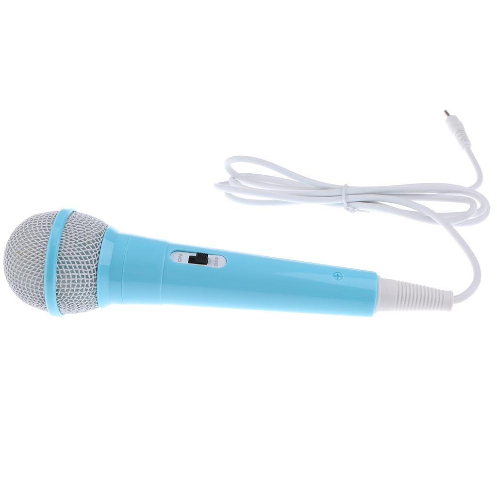 Kids Learning Machine Microphone Mini Desktop Computer Microphone Blue