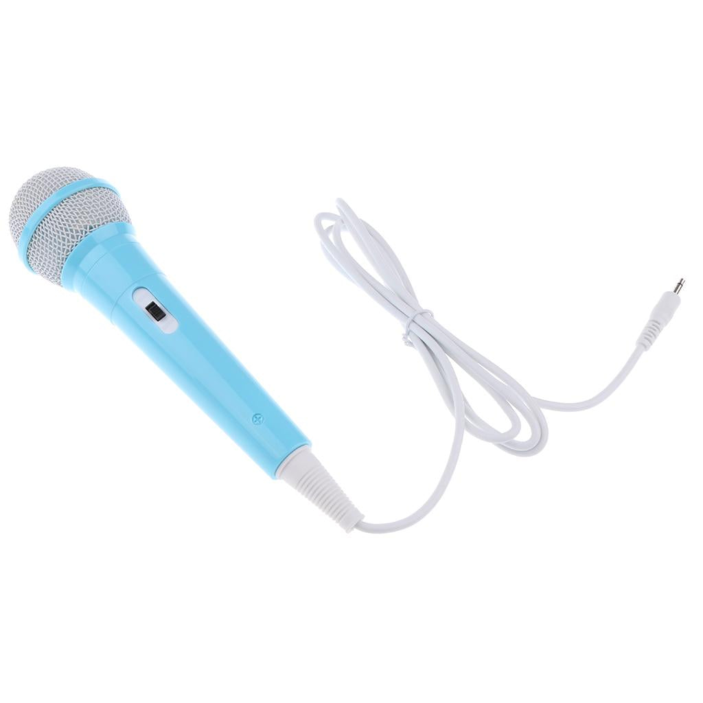 Kids Learning Machine Microphone Mini Desktop Computer Microphone Blue