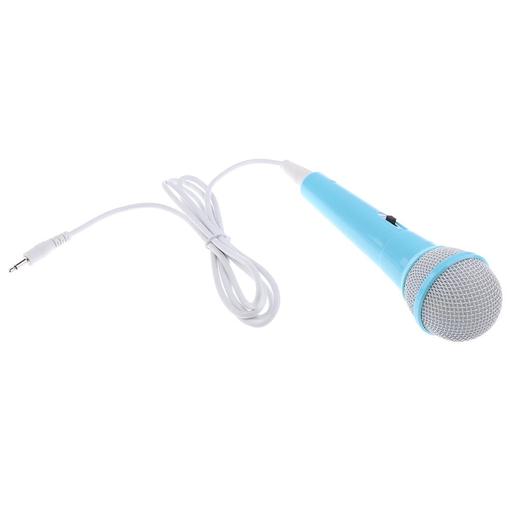 Kids Learning Machine Microphone Mini Desktop Computer Microphone Blue