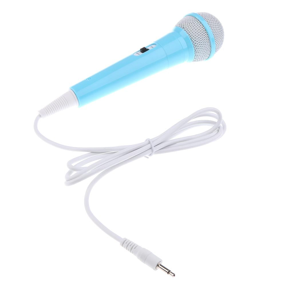 Kids Learning Machine Microphone Mini Desktop Computer Microphone Blue