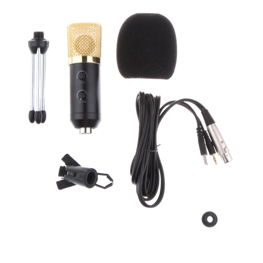 Condenser Microphone Kit Studio Recording Microphone+Shock Mount+Foam Cap