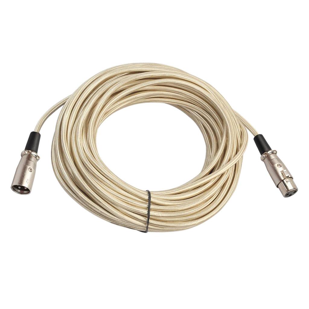 XLR Male to Female Microphone Cable Mic Audio Cord for Mixer Amplifier 20m