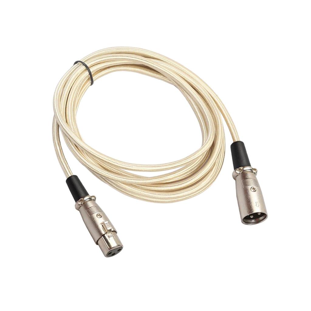 XLR Male to Female Microphone Cable Mic Audio Cord for Mixer Amplifier 5m