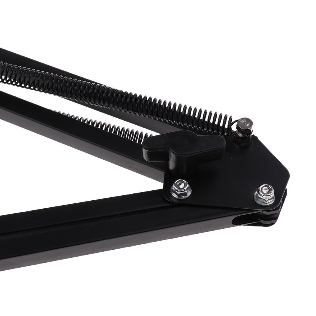 Microphone Suspension Arm Stand&Phone Holder& Pop Filter&Shock Mount Black