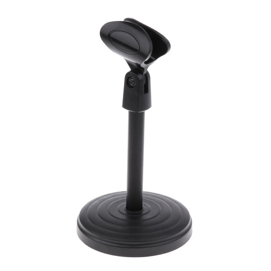 Desktop Microphone Stand Tabletop Clip Holder Mount for Meeting Undetachable
