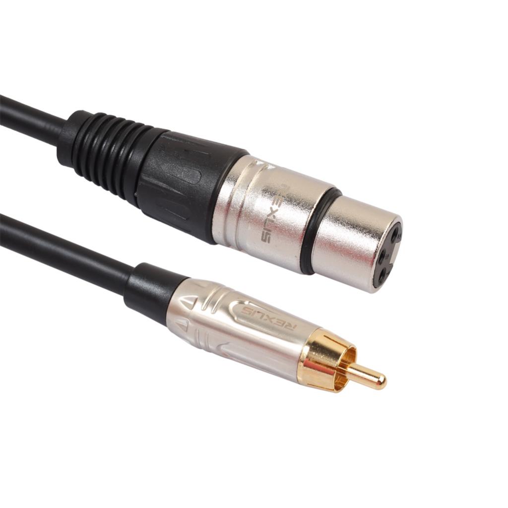 Audio Cable RCA Male to XLR Female Cord for Condenser Microphone 1.8 Meter