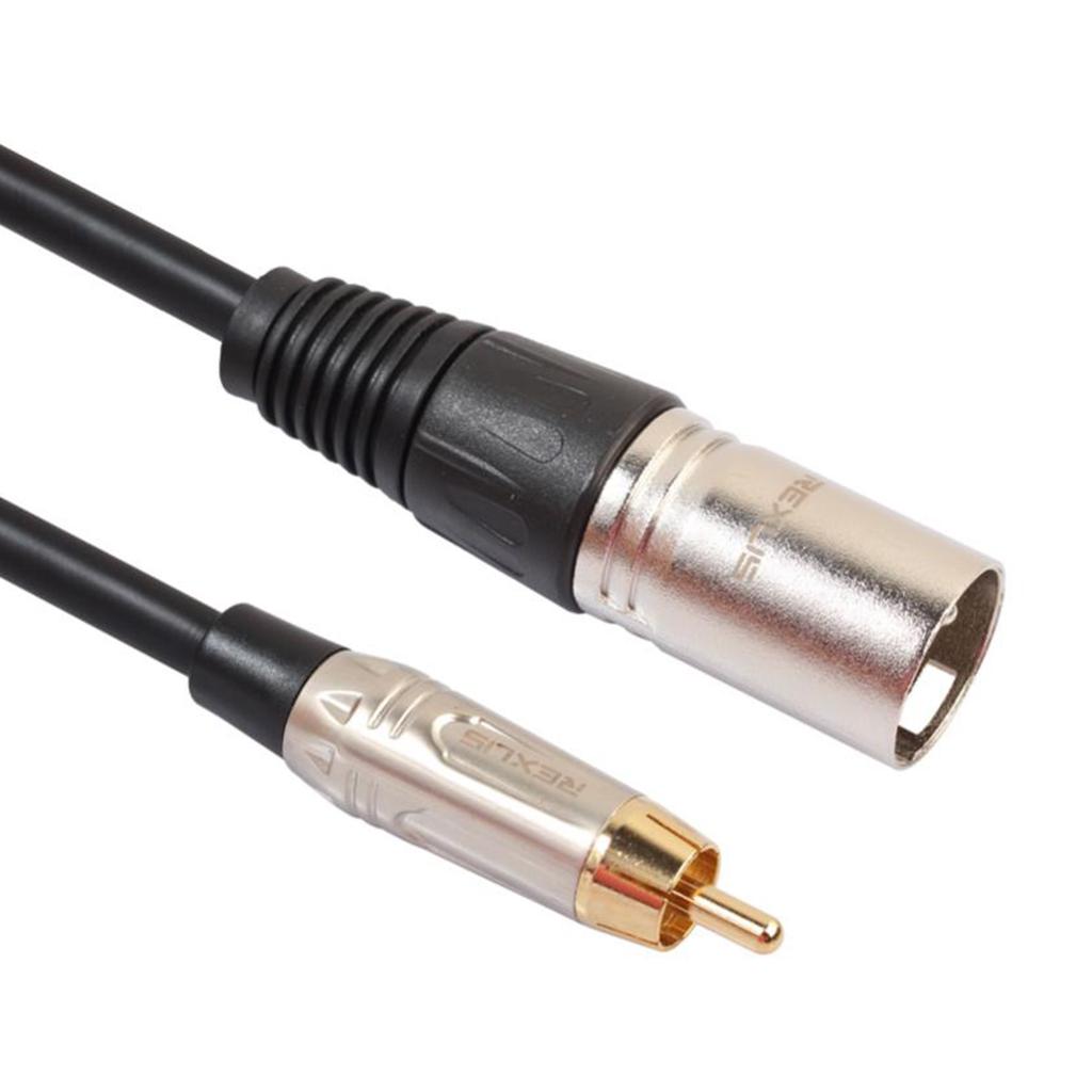RCA Male to XLR Male Audio Mic Cable Patch Microphone Cord Parts 5 Meter
