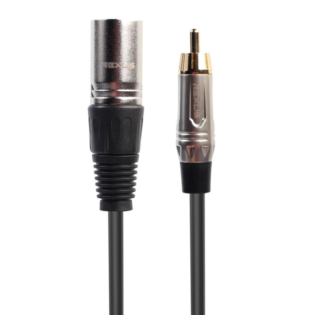 RCA Male to XLR Male Audio Mic Cable Patch Microphone Cord Parts 0.3 Meter