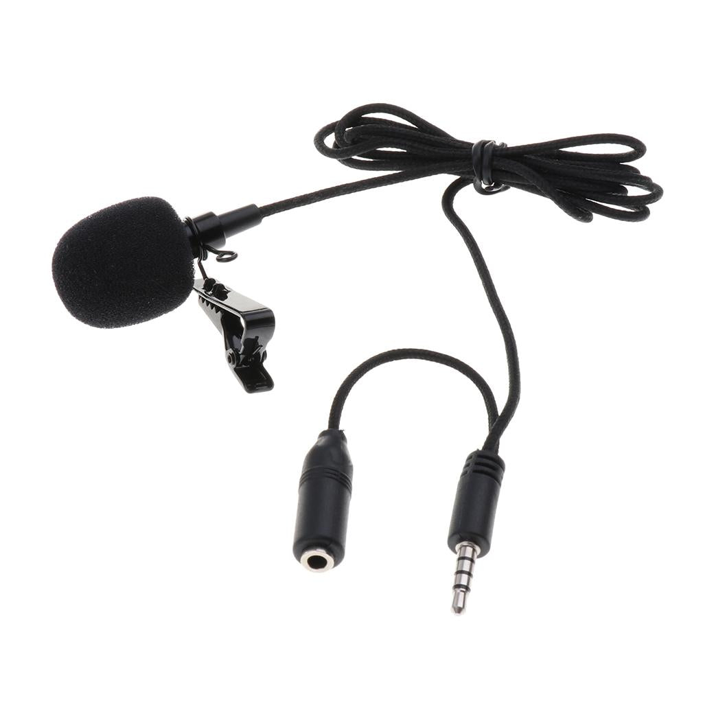 3.5mm Plug Clip On Lapel Collar Condenser Microphone