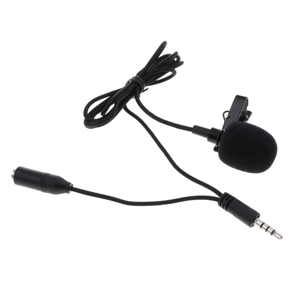 3.5mm Plug Clip On Lapel Collar Condenser Microphone