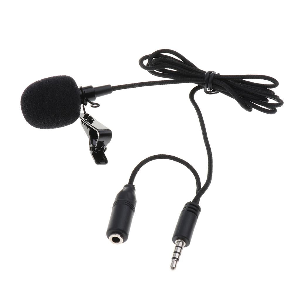 3.5mm Plug Clip On Lapel Collar Condenser Microphone