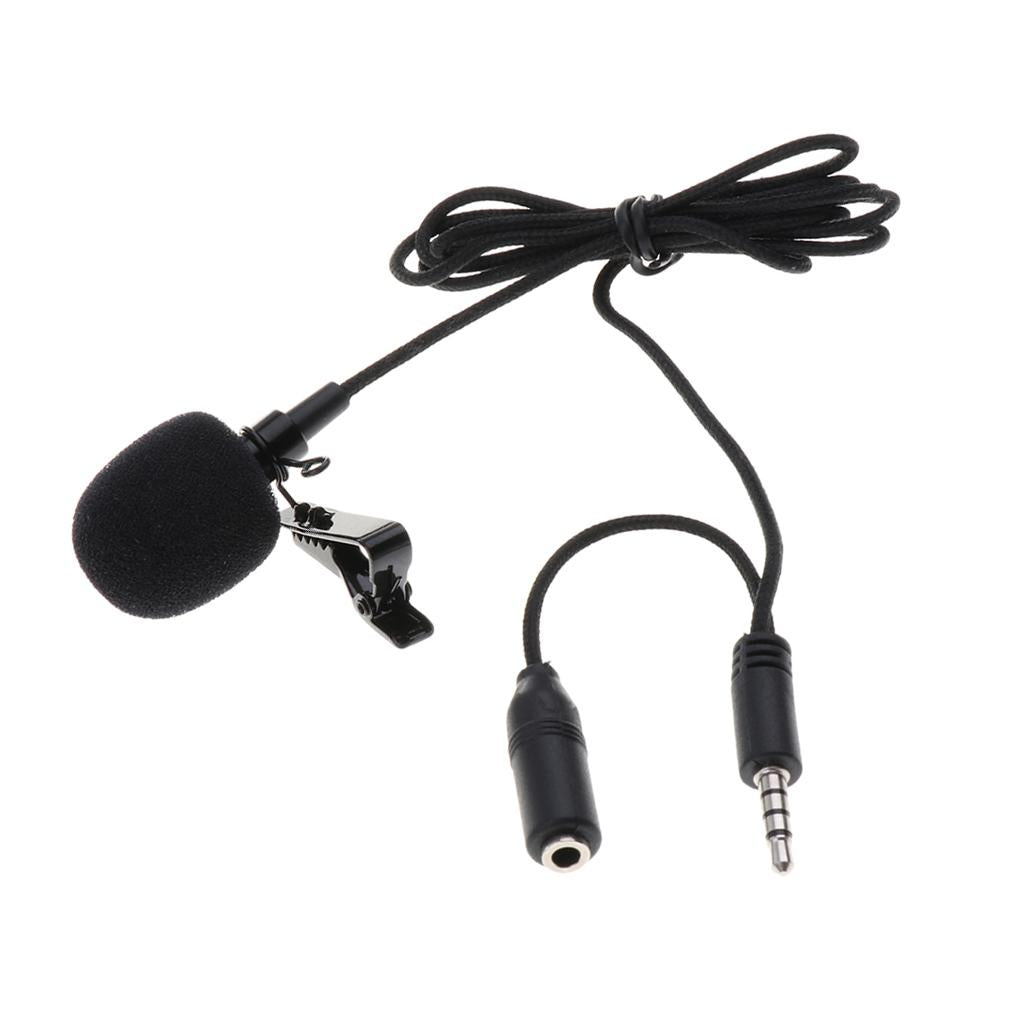 3.5mm Plug Clip On Lapel Collar Condenser Microphone