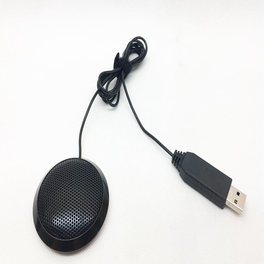 1 Piece Black USB Input Microphone Portable Microphone Speaker with Wire