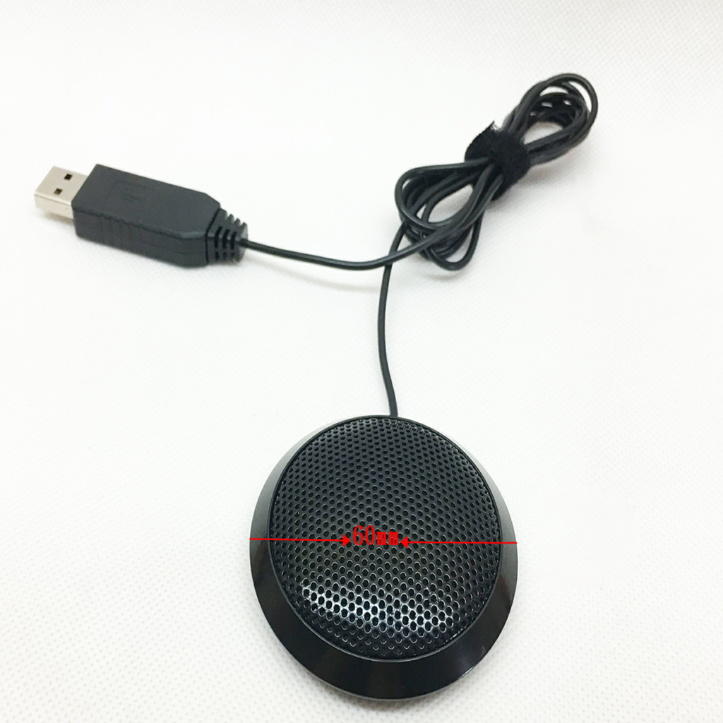 1 Piece Black USB Input Microphone Portable Microphone Speaker with Wire