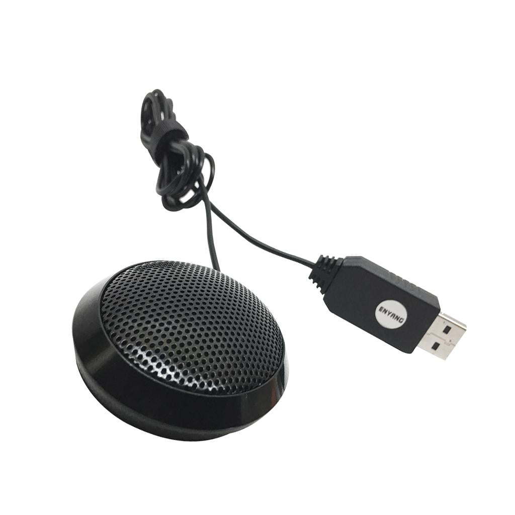 1 Piece Black USB Input Microphone Portable Microphone Speaker with Wire