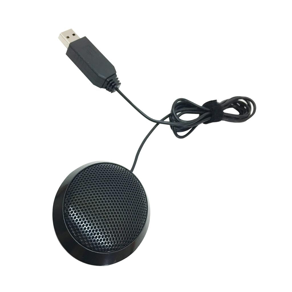 1 Piece Black USB Input Microphone Portable Microphone Speaker with Wire