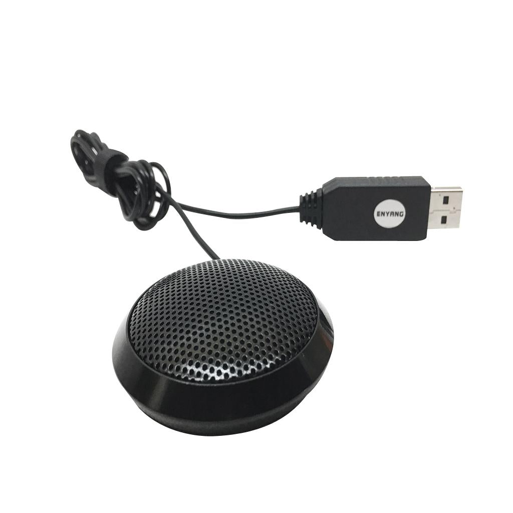 1 Piece Black USB Input Microphone Portable Microphone Speaker with Wire