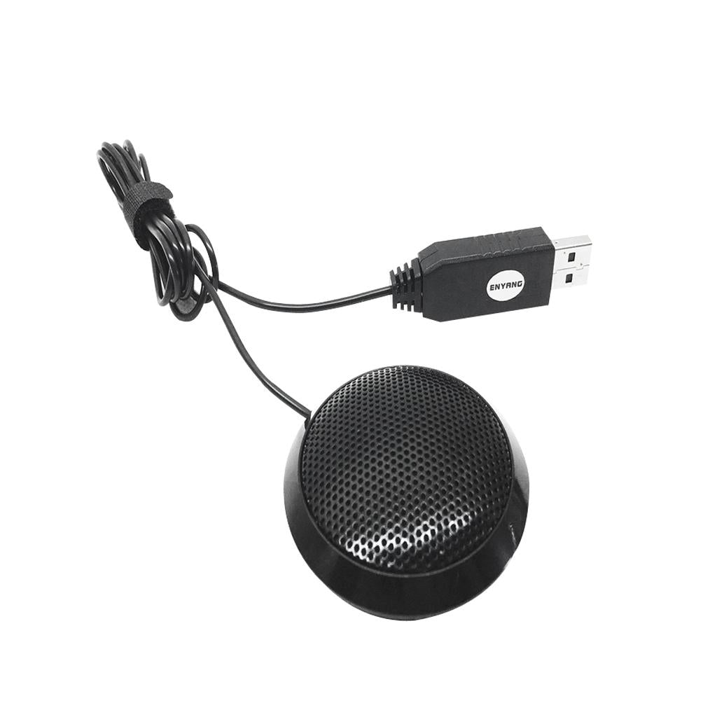 1 Piece Black USB Input Microphone Portable Microphone Speaker with Wire