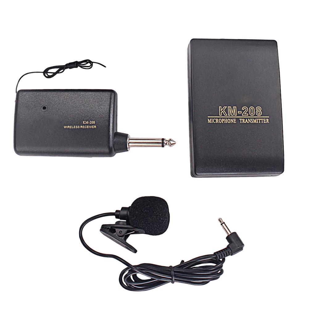 Wireless Transmitter Receiver Lavalier Lapel Clip Mic Microphone System