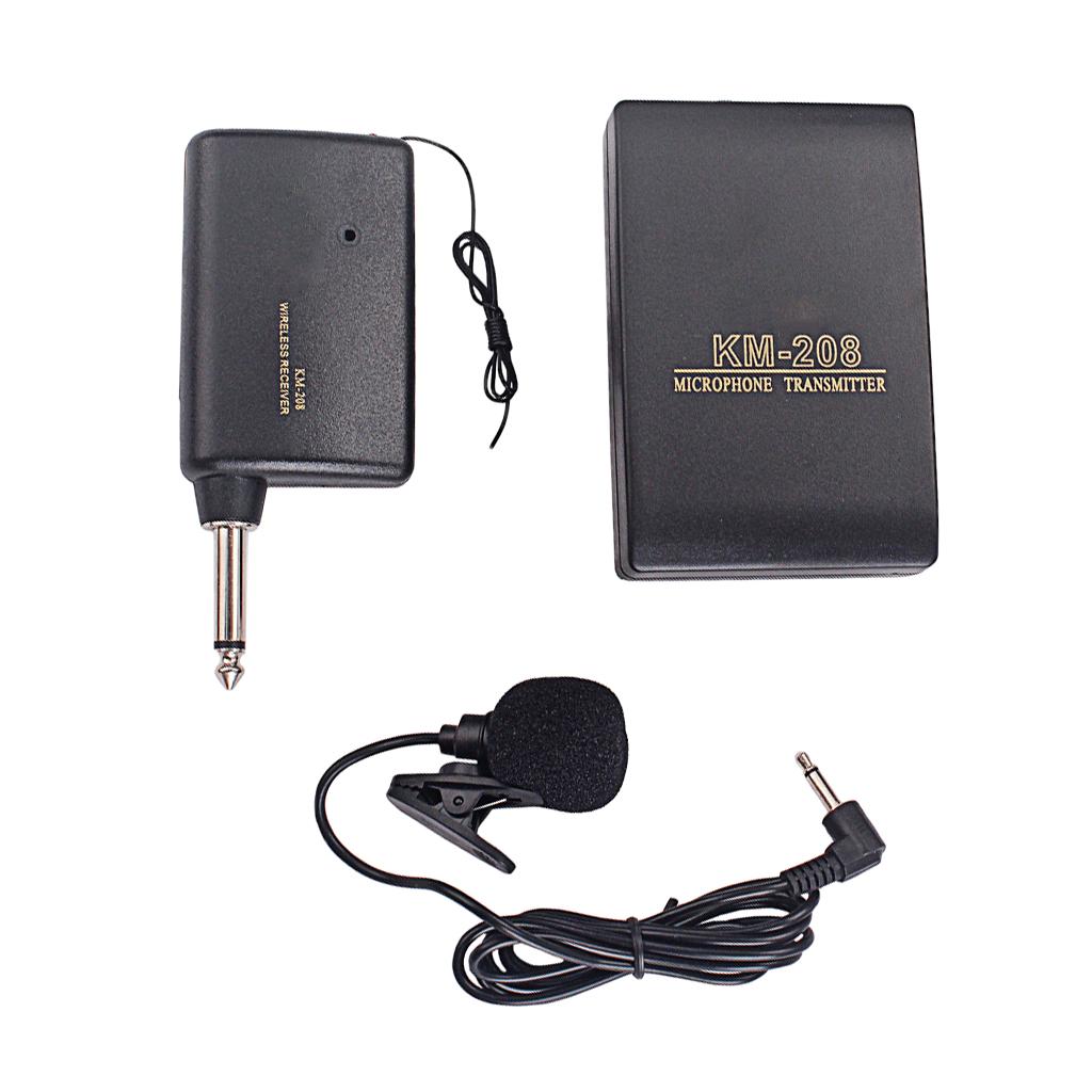 Wireless Transmitter Receiver Lavalier Lapel Clip Mic Microphone System