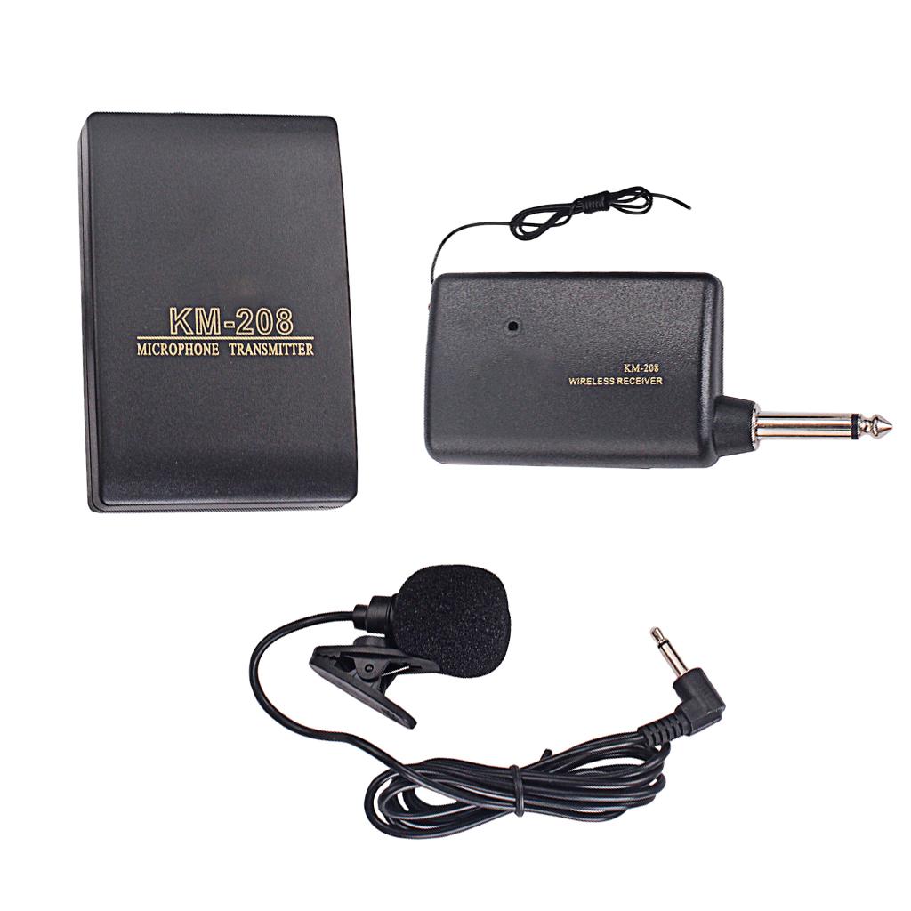 Wireless Transmitter Receiver Lavalier Lapel Clip Mic Microphone System