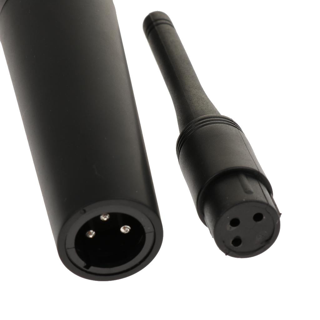 1 Set Wireless Wired Microphone Portable Handheld Microphone Mic Black