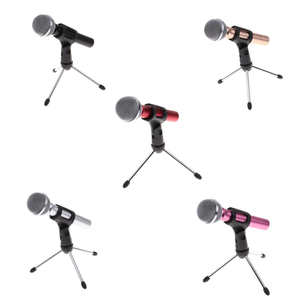 Mini Handheld Condenser Microphone for Phone Laptop KTV Karaoke Gold
