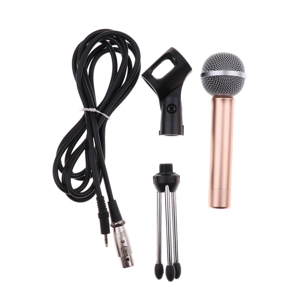 Mini Handheld Condenser Microphone for Phone Laptop KTV Karaoke Gold