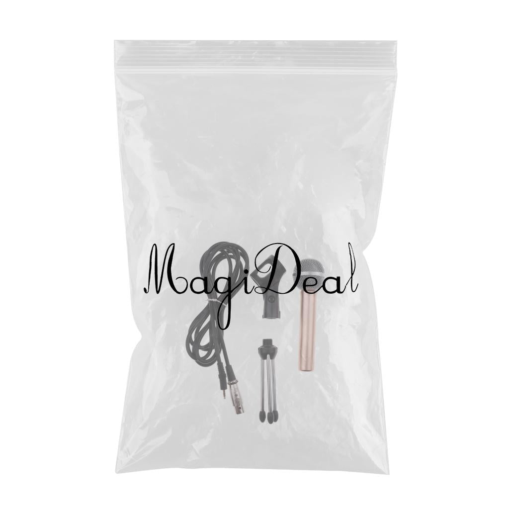 Mini Handheld Condenser Microphone for Phone Laptop KTV Karaoke Gold