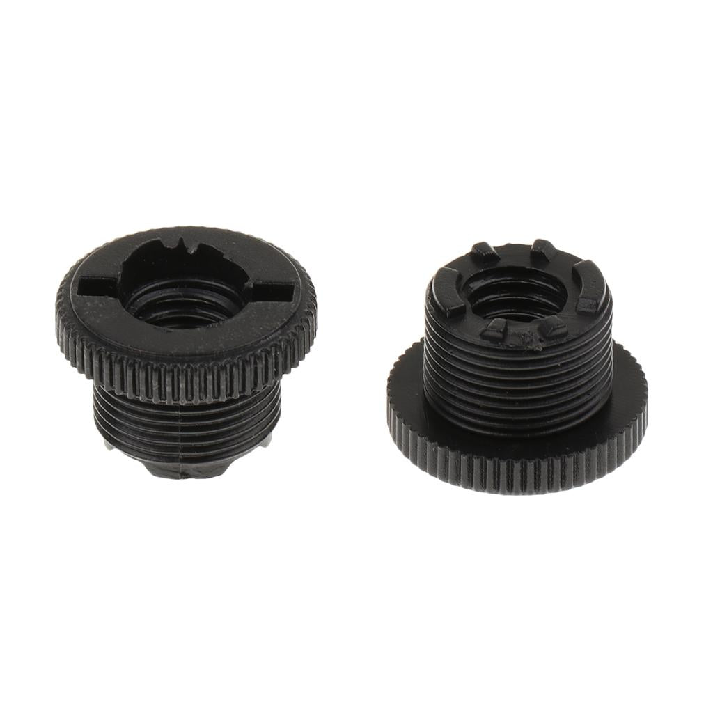 10 Pieces Microphone Clip Screw Thread Adaptor 3/8" to 5/8" Screws Black