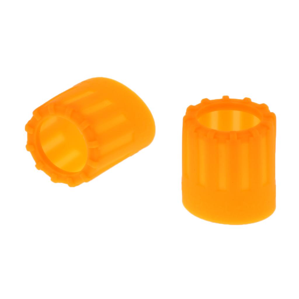 2pcs Handheld Wireless Mic Anti-rolling Protection Silicone Ring Orange