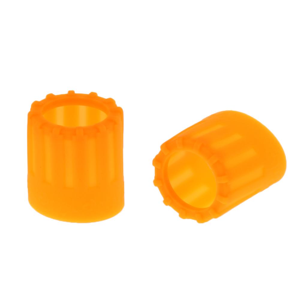 2pcs Handheld Wireless Mic Anti-rolling Protection Silicone Ring Orange