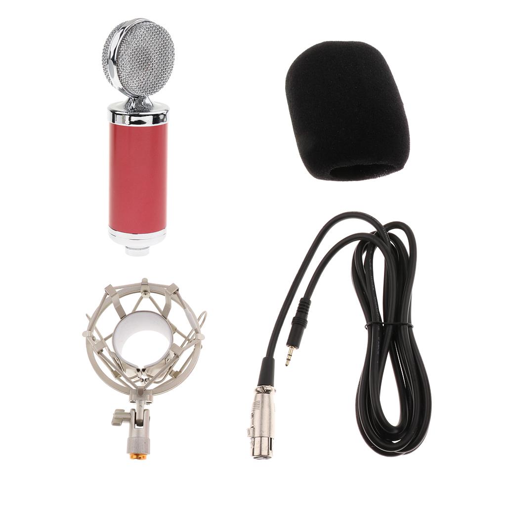 3.5mm Plug Play Condenser Microphone Red