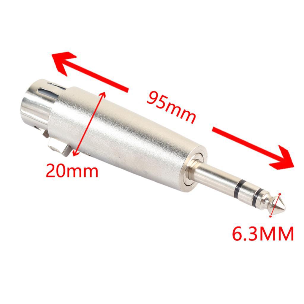 Zinc Alloy 6.35mm Stereo Male to XLR Female Audio Adapter Converter