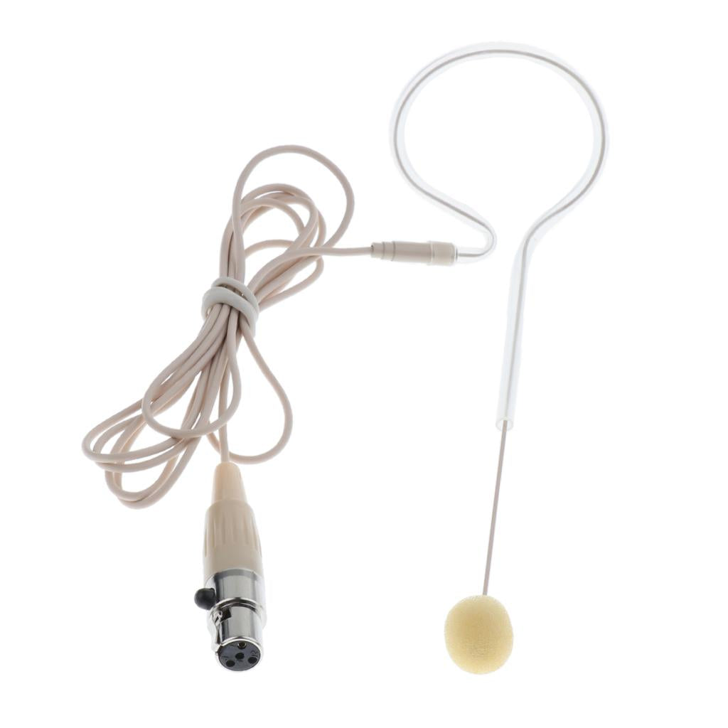 1 Piece Single Ear Hook Mono Microphone for Meeting Course 4 Pin XLR