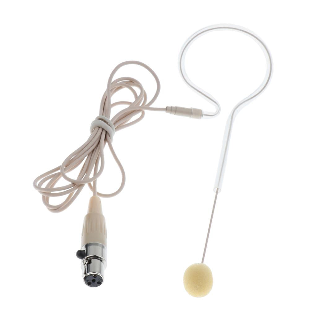 1 Piece Single Ear Hook Mono Microphone for Meeting Course 4 Pin XLR