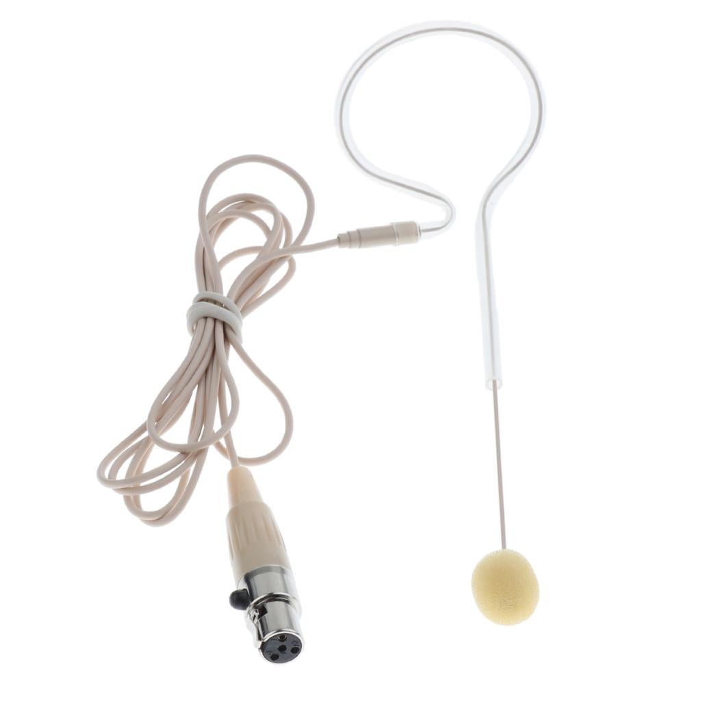 1 Piece Single Ear Hook Mono Microphone for Meeting Course 4 Pin XLR