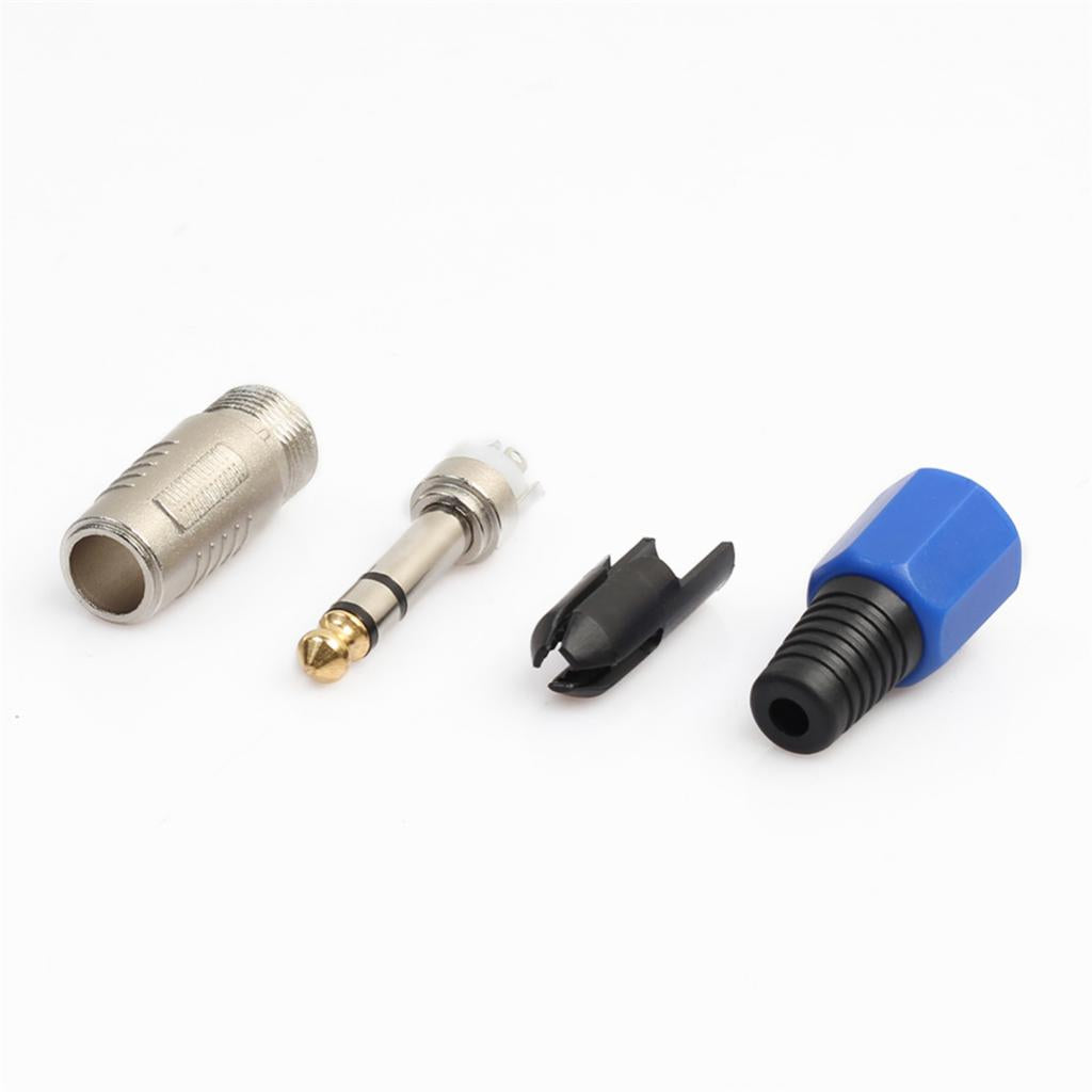 Durable 5x Alloy 6.35mm TRS Stereo Audio Adapters for Microphone Electric Guitar