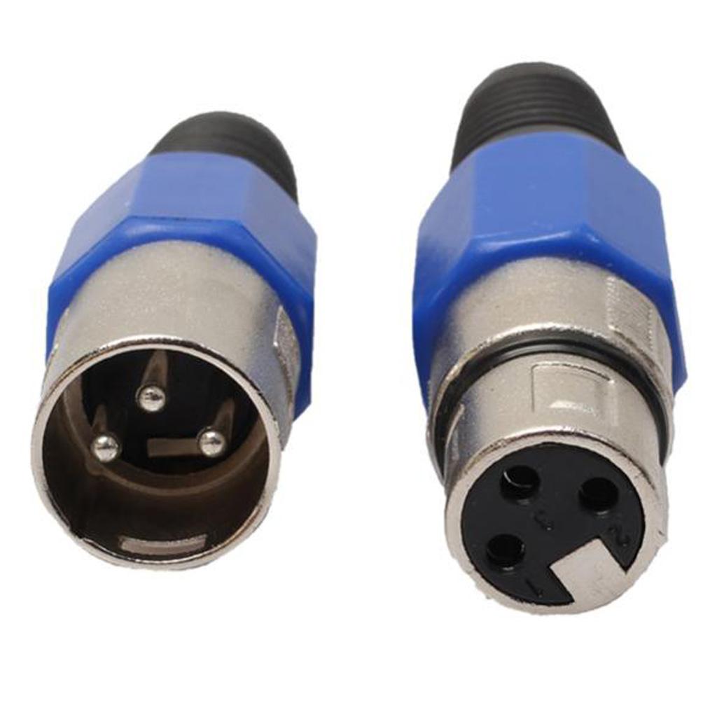 5 Pcs Audio Connector Adapter XLR 3Pin Female MIC Jack Plug for Microphone