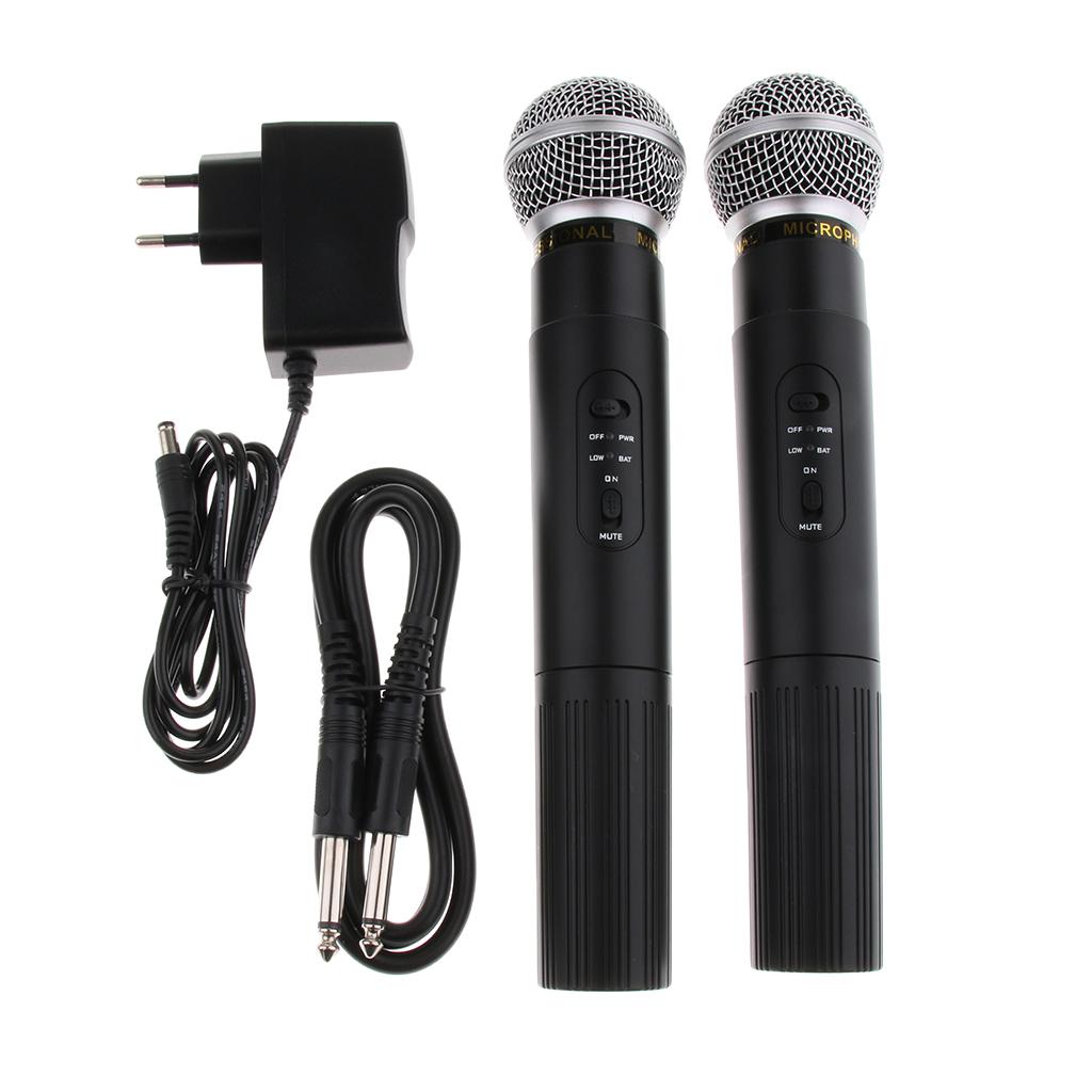 Universal Wireless Microphone w/Microphone Connection Cable for KTV