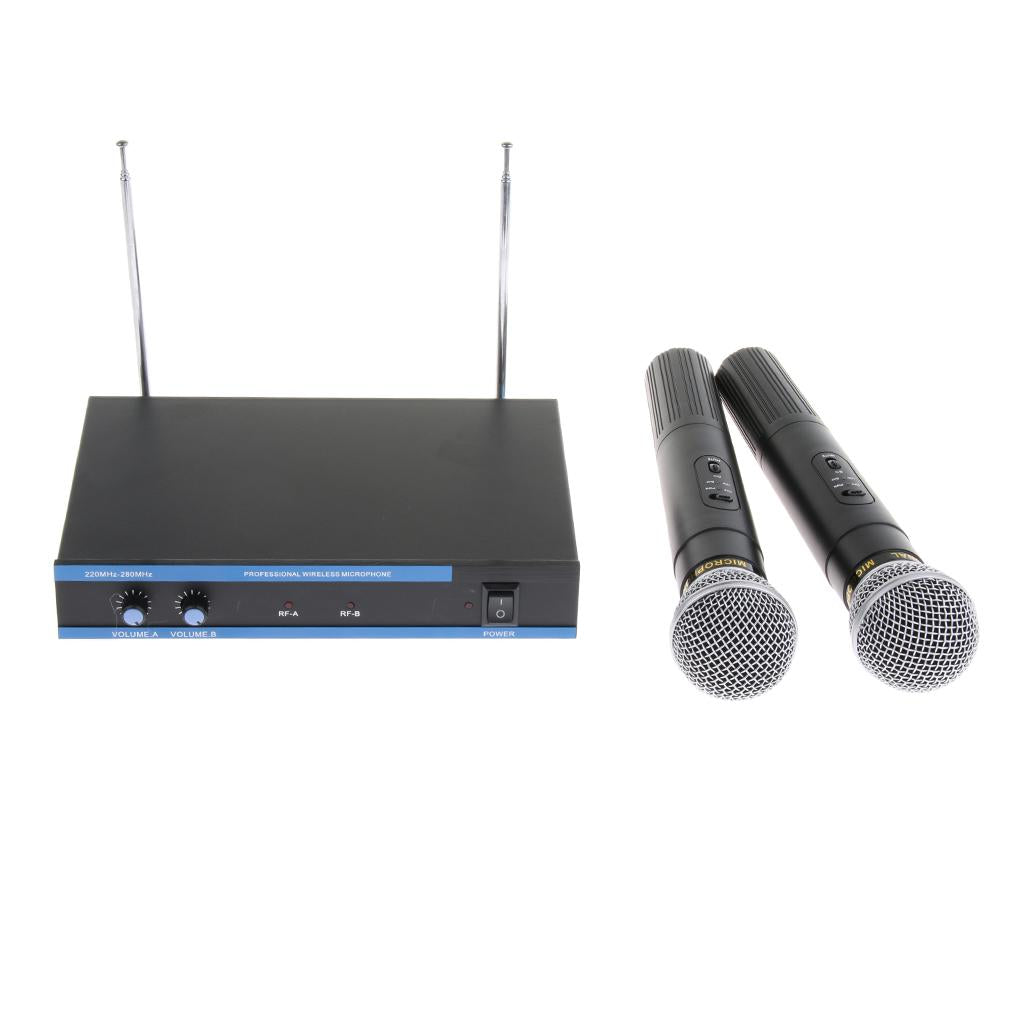 Universal Wireless Microphone w/Microphone Connection Cable for KTV