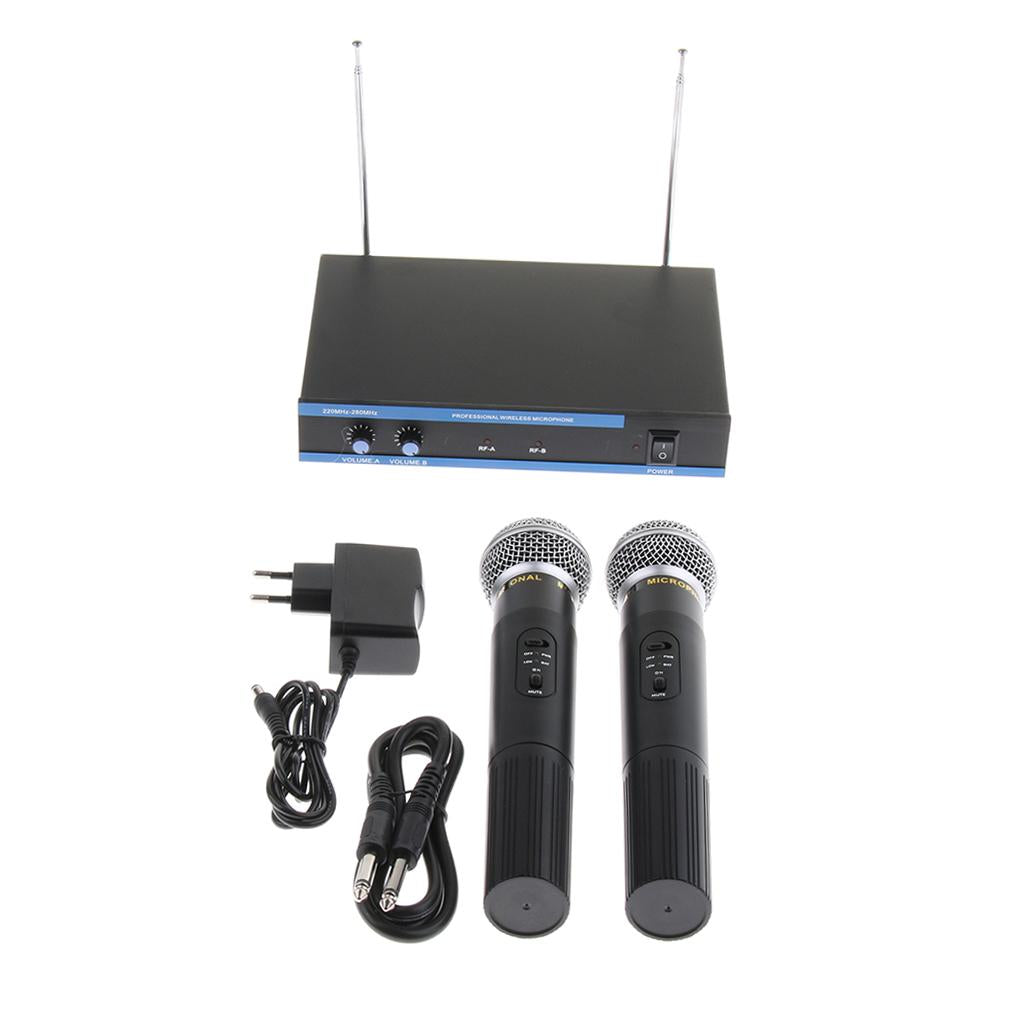 Universal Wireless Microphone w/Microphone Connection Cable for KTV