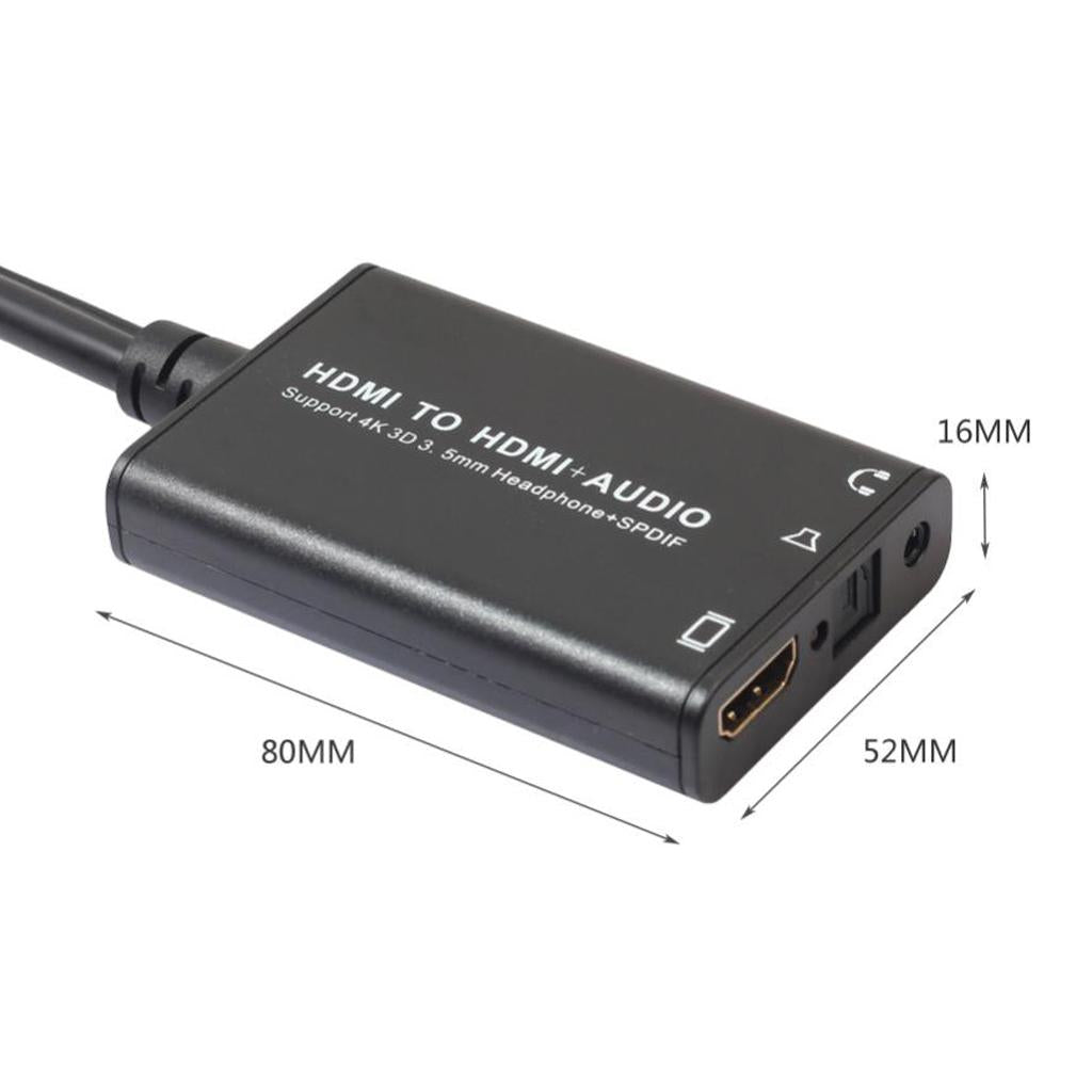 4K HDMI Audio Extractor Male to Female Audio Converter Decoder Separator